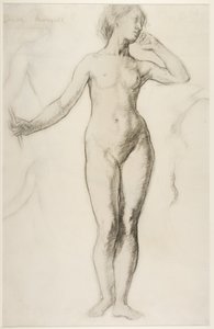 Female Nude Standing, c.1897 (křída na papíře)